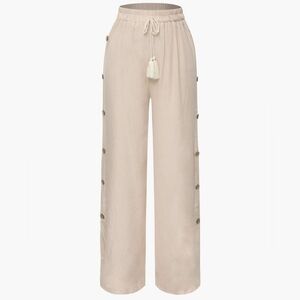 Micas Side Button  Wide-Leg Pants*NWT*